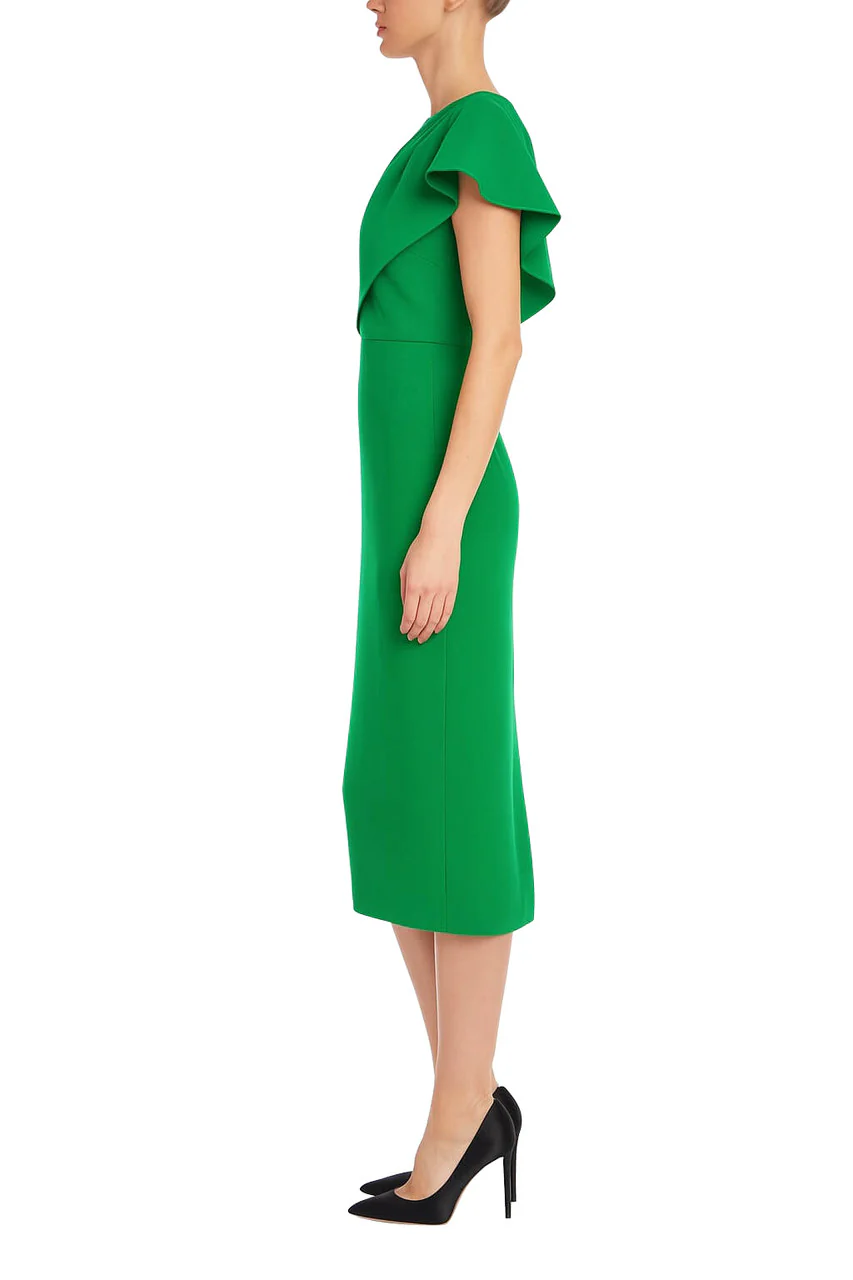 Sculpted One-Side Drape Sheath Dress - Image 5
