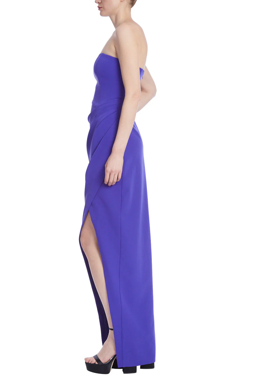 Strapless Column Gown with High Slit - Image 2