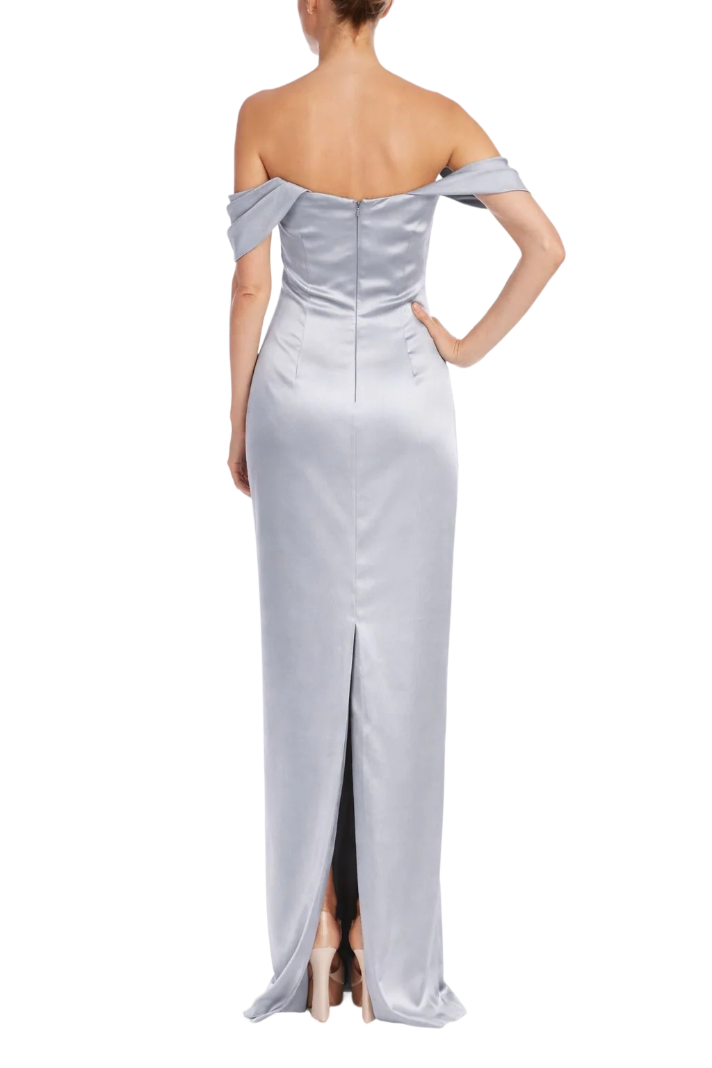 Strapless Off-the-Shoulder Column Gown - Image 3