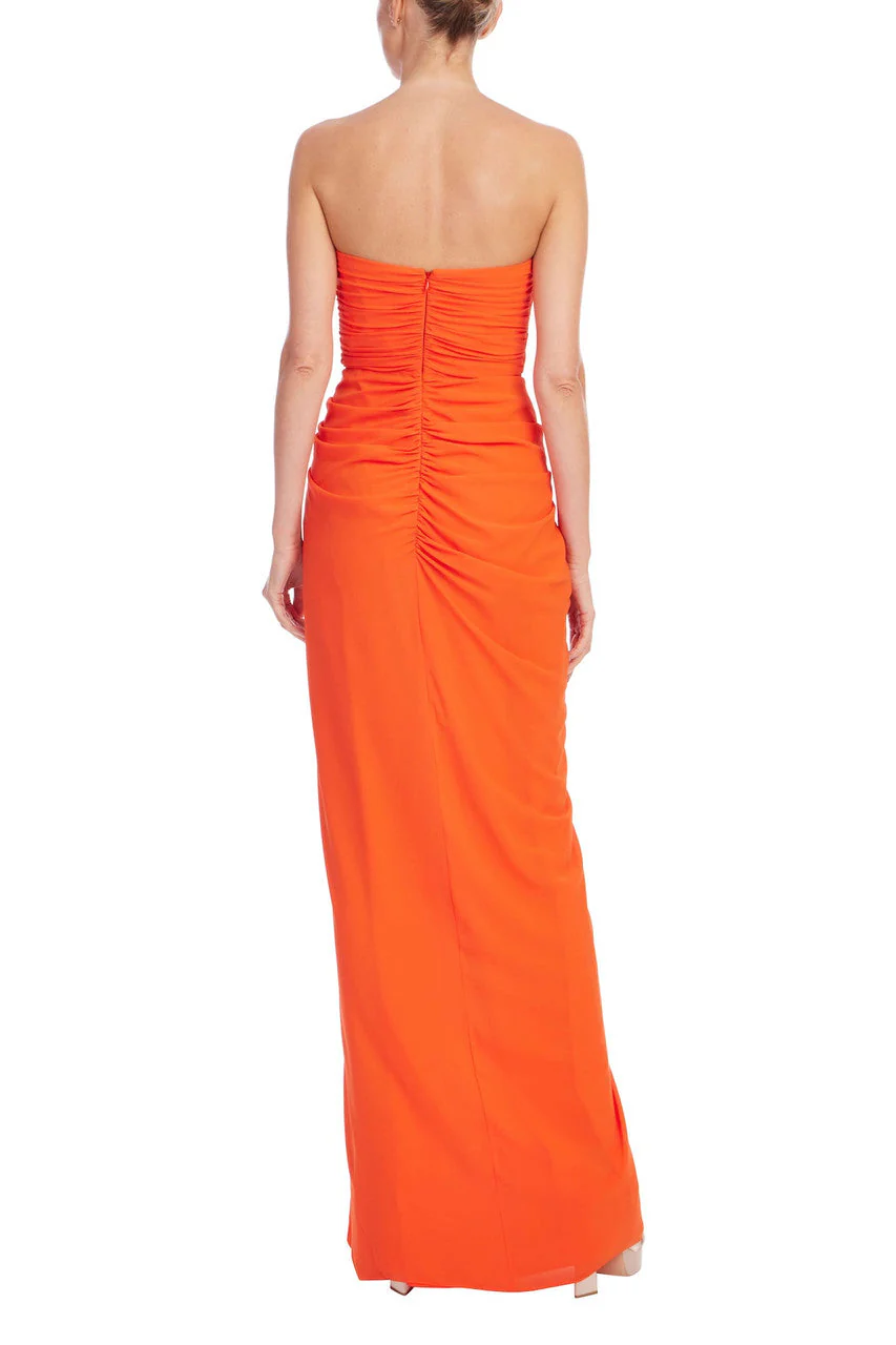 Strapless Pleated Ruffle Gown - Image 48