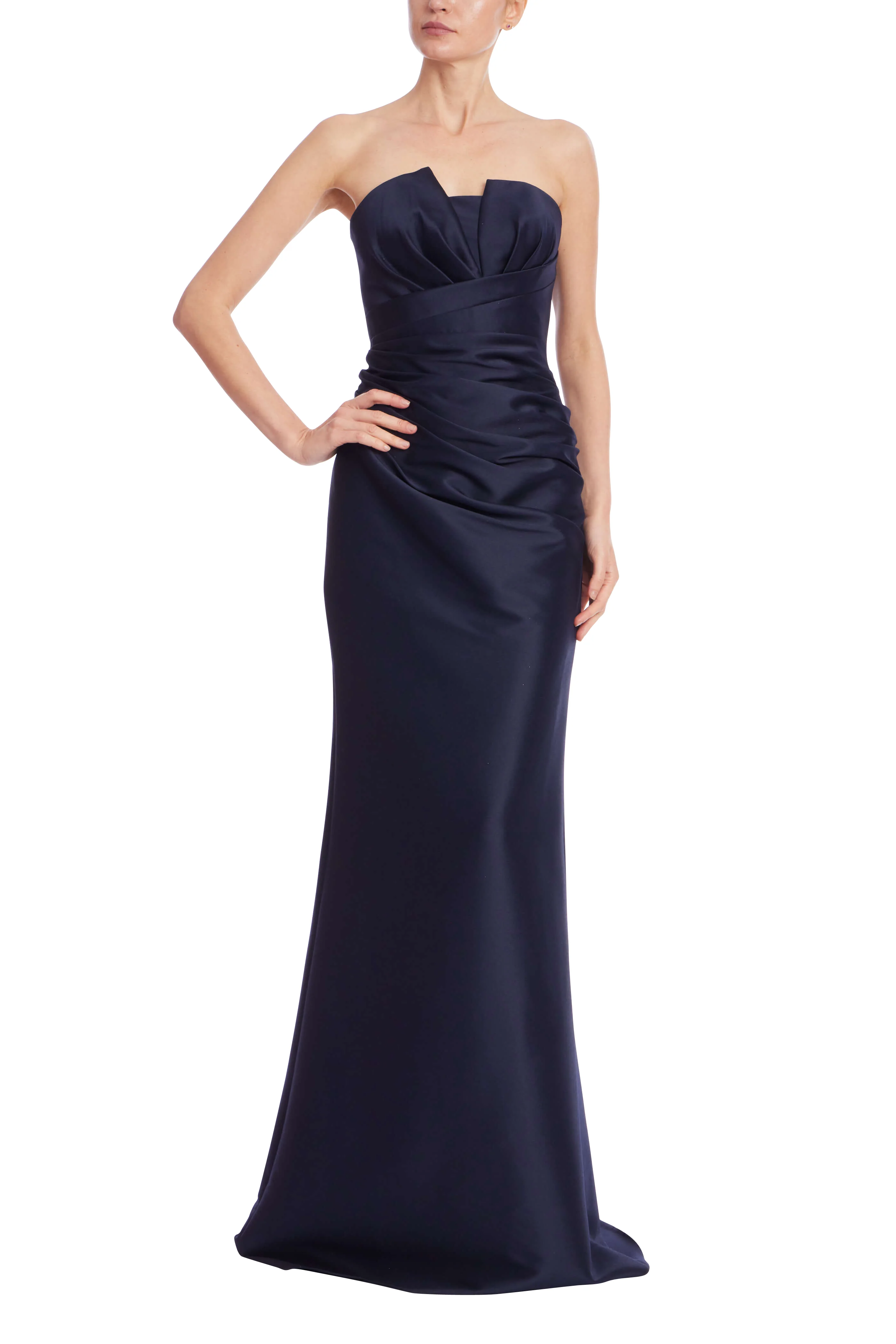 Strapless Ruched Mikado Trumpet Gown - Image 10