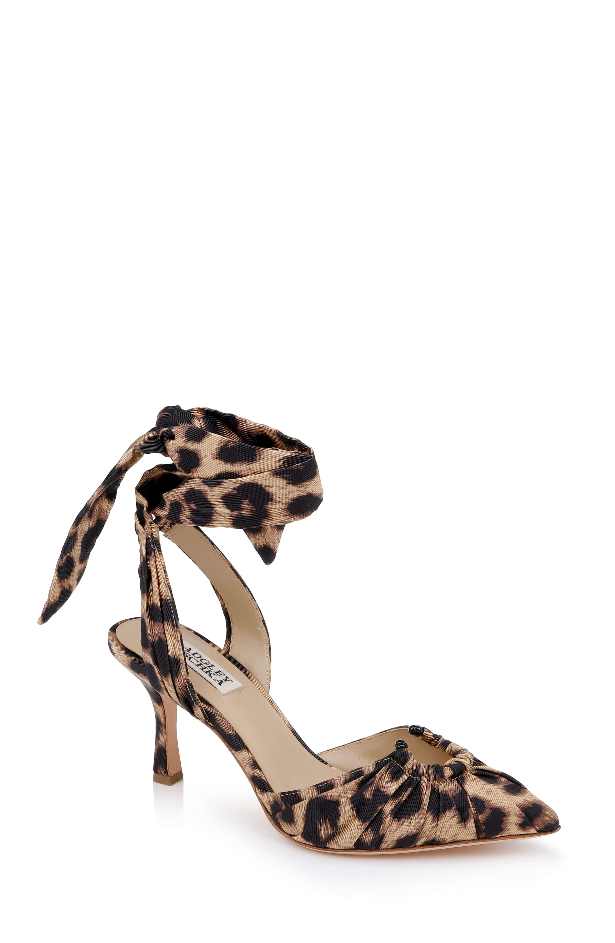 Vania Leopard Print Ankle Tie Pumps - Image 16