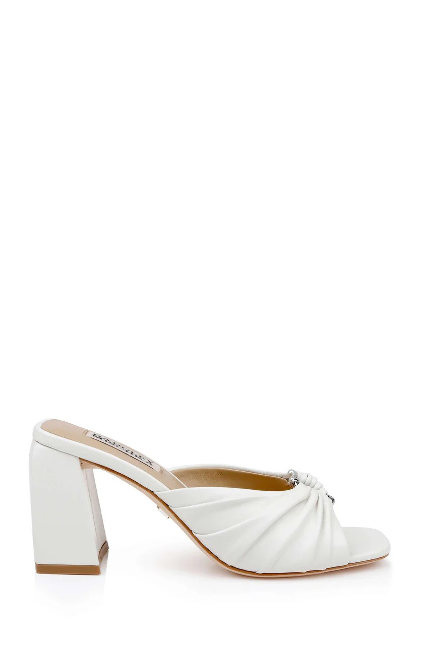 Vayla Ruched Block Heel Mule Sandal - Image 2