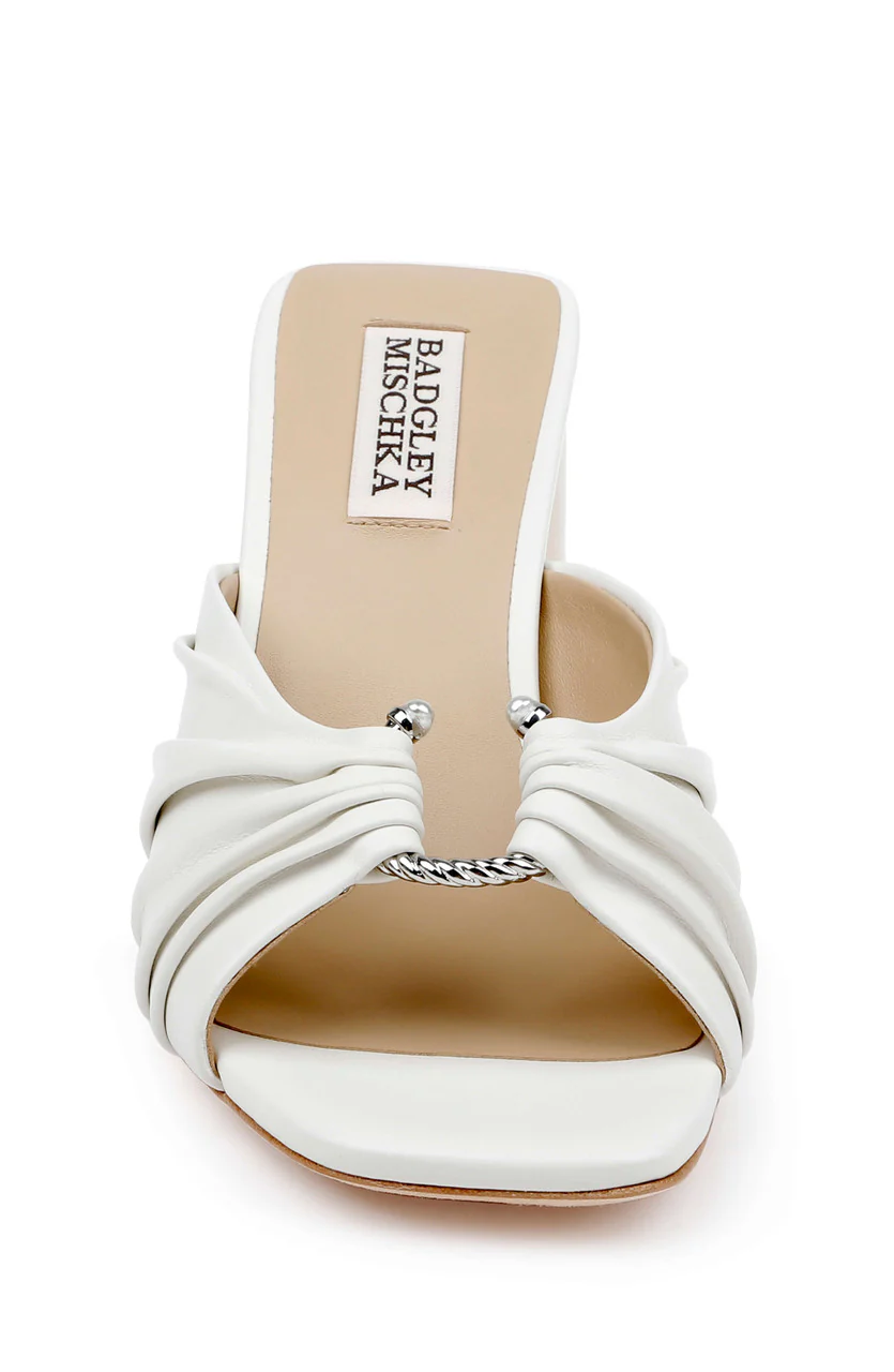 Vayla Ruched Block Heel Mule Sandal - Image 4