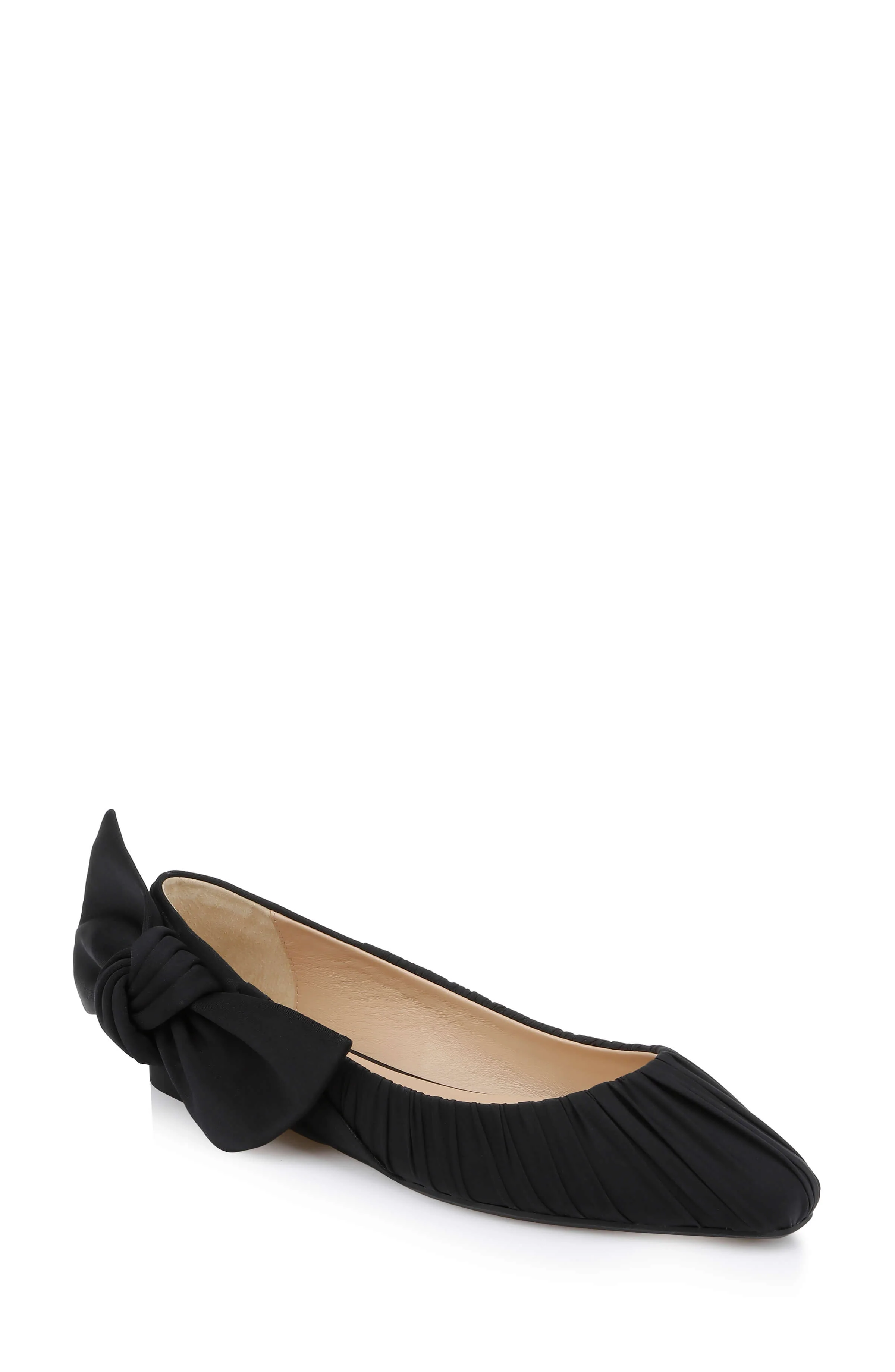 Vayln Ruched Ballet Flats with Oversized Bow - Image 34