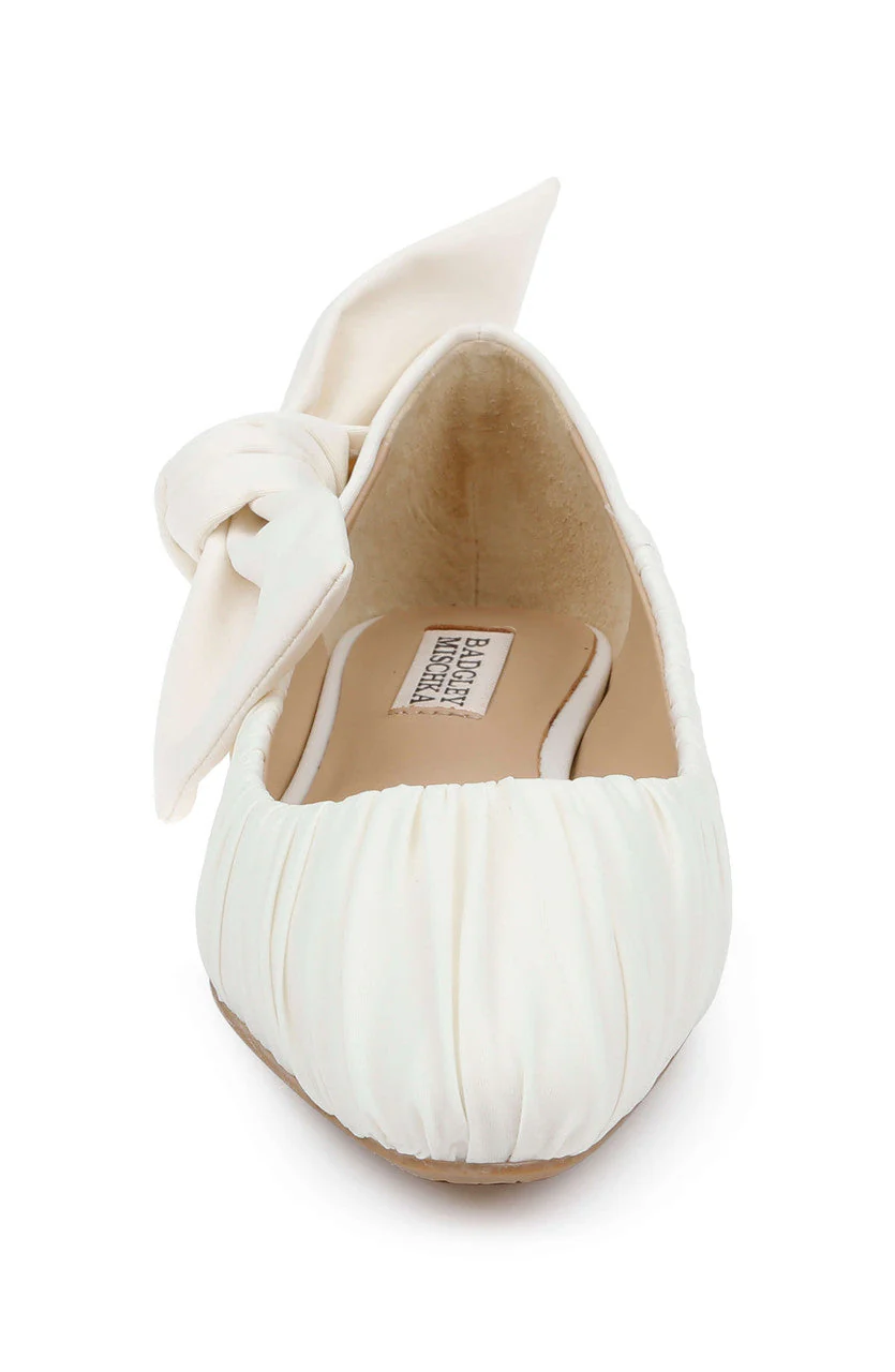 Vayln Ruched Ballet Flats with Oversized Bow - Image 42