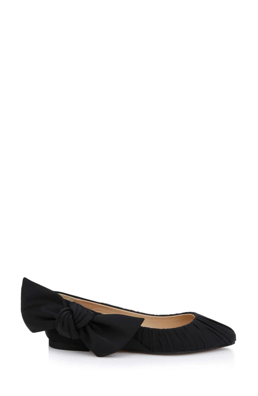 Vayln Ruched Ballet Flats with Oversized Bow - Image 46