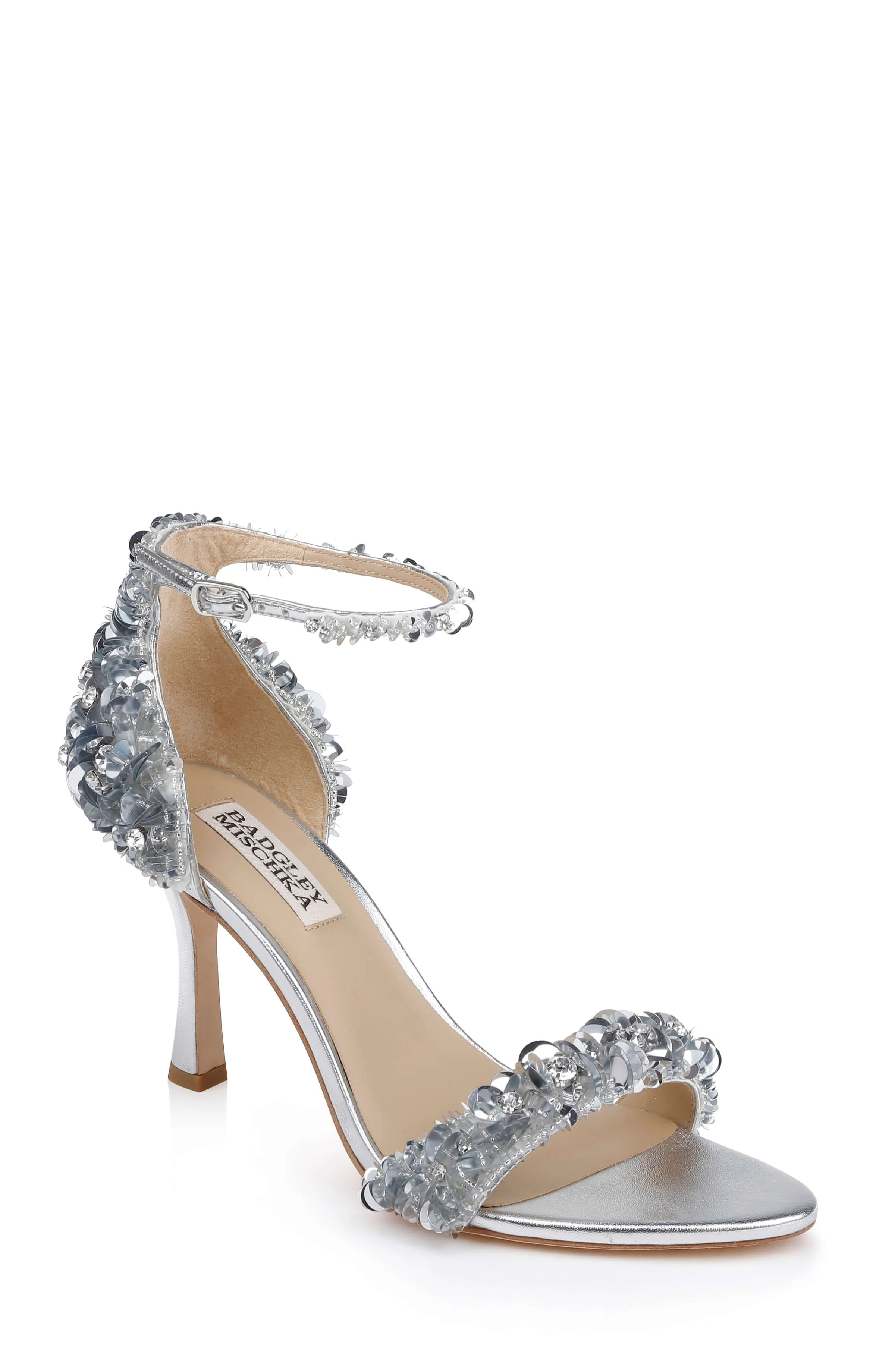 Venus Sequin & Crystal Ankle Strap Heels - Image 19