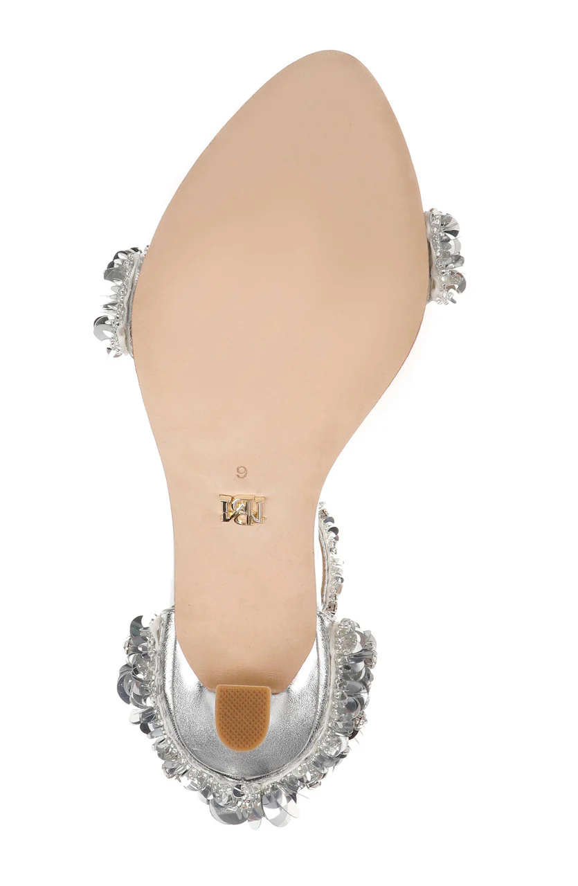 Venus Sequin & Crystal Ankle Strap Heels - Image 6