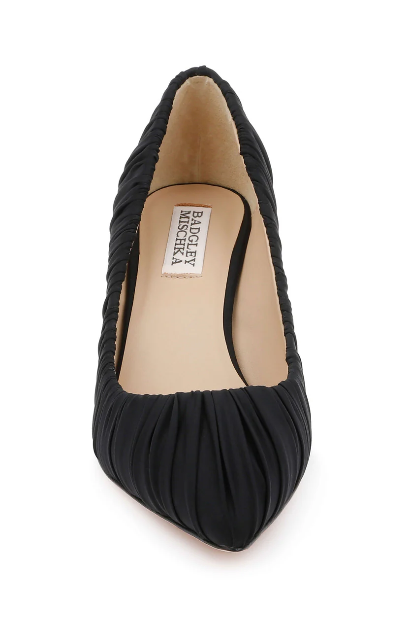 Verity Ruched Kitten Heel Pumps - Image 10
