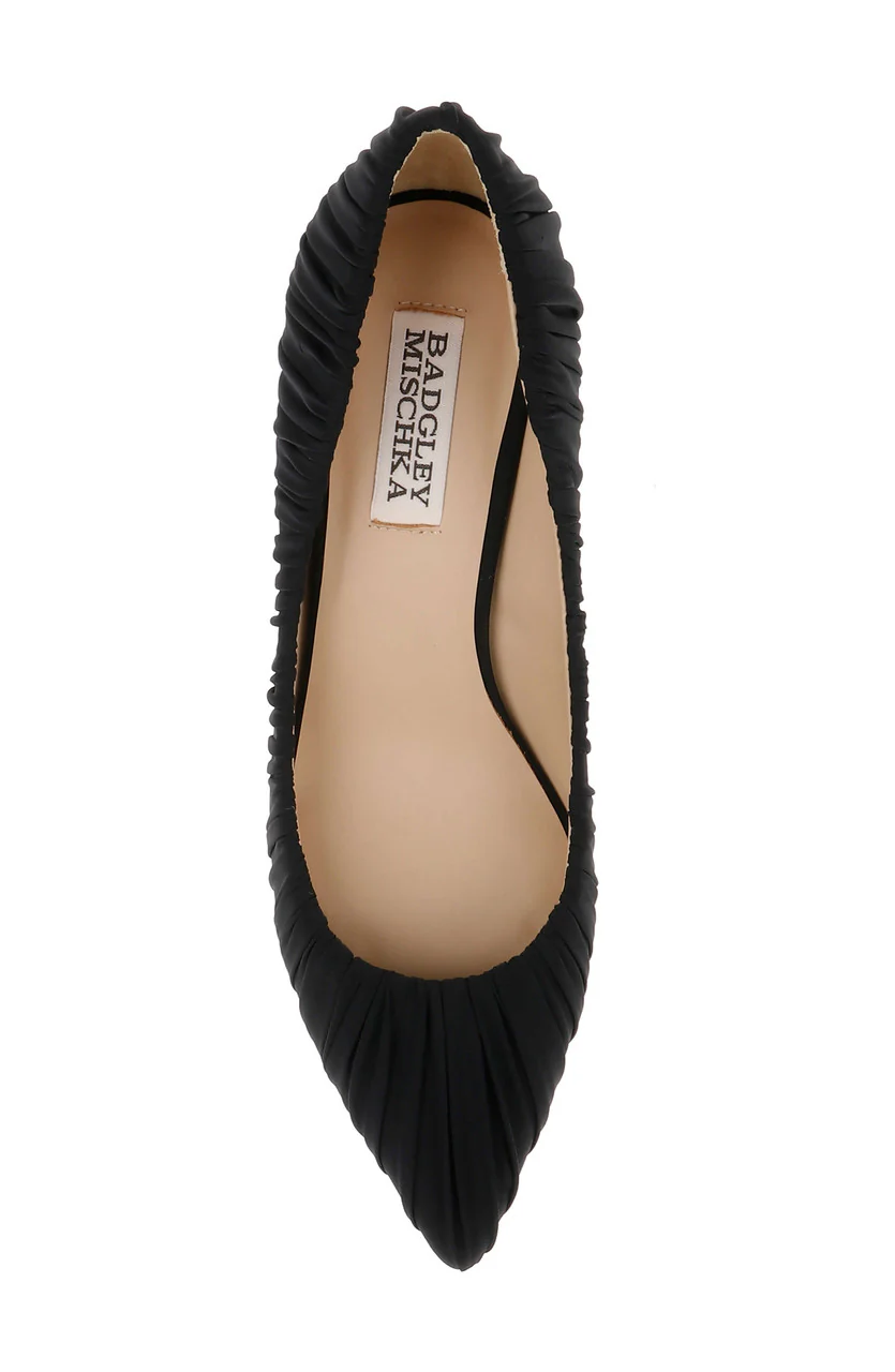Verity Ruched Kitten Heel Pumps - Image 11