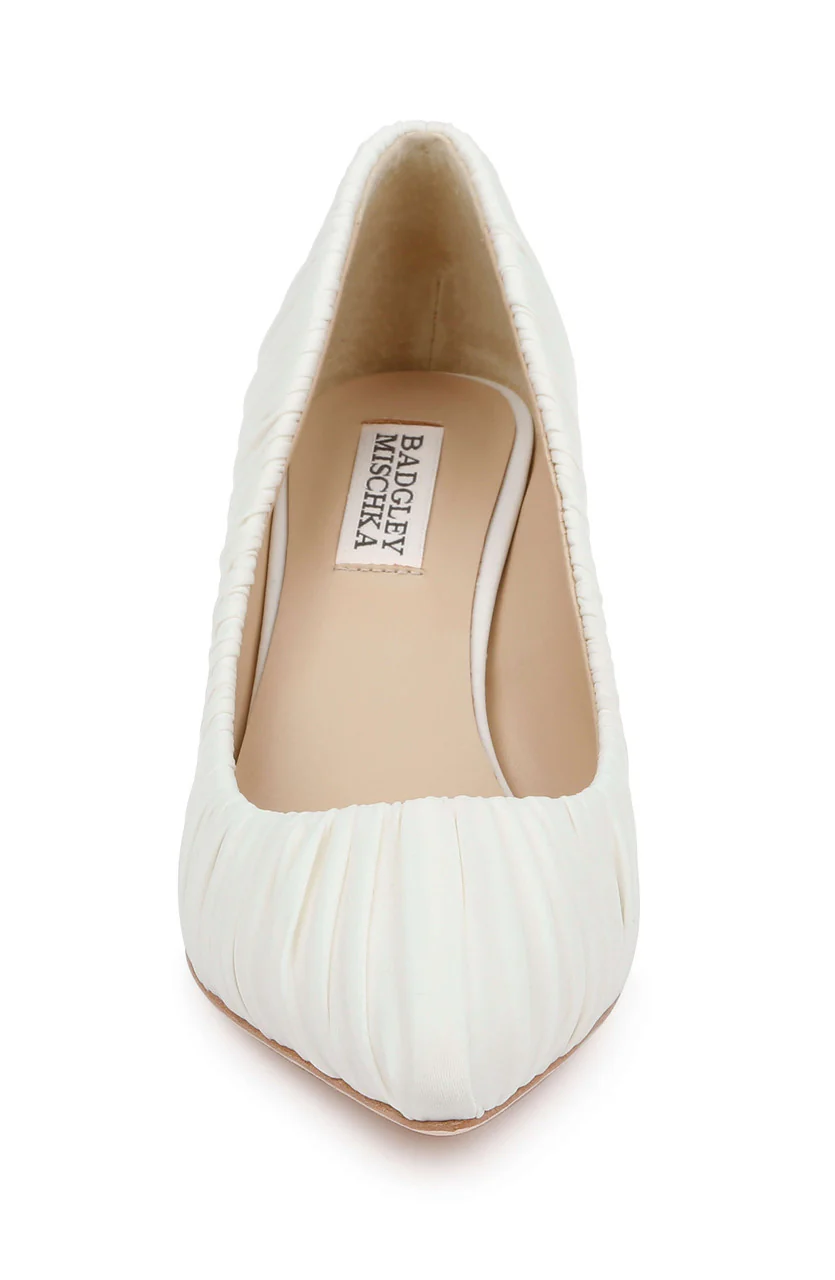 Verity Ruched Kitten Heel Pumps - Image 16