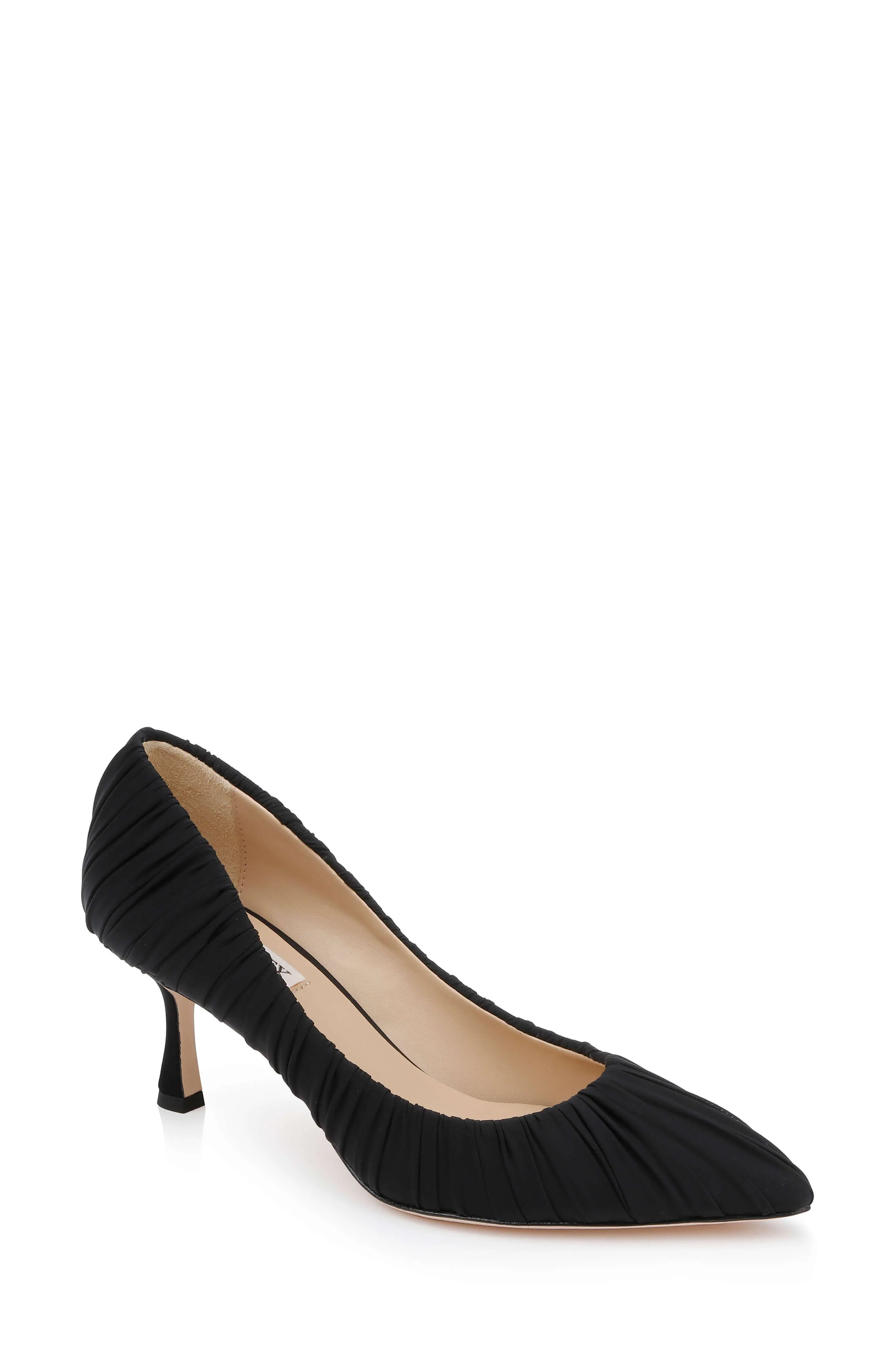 Verity Ruched Kitten Heel Pumps - Image 36
