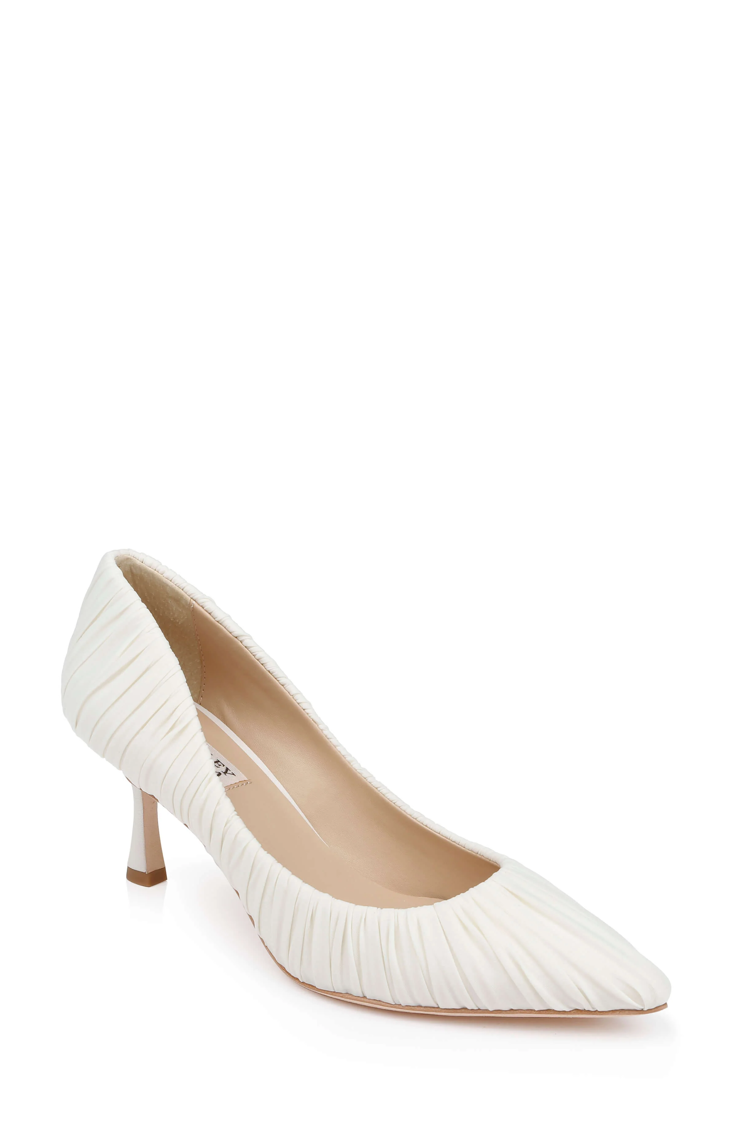 Verity Ruched Kitten Heel Pumps - Image 50