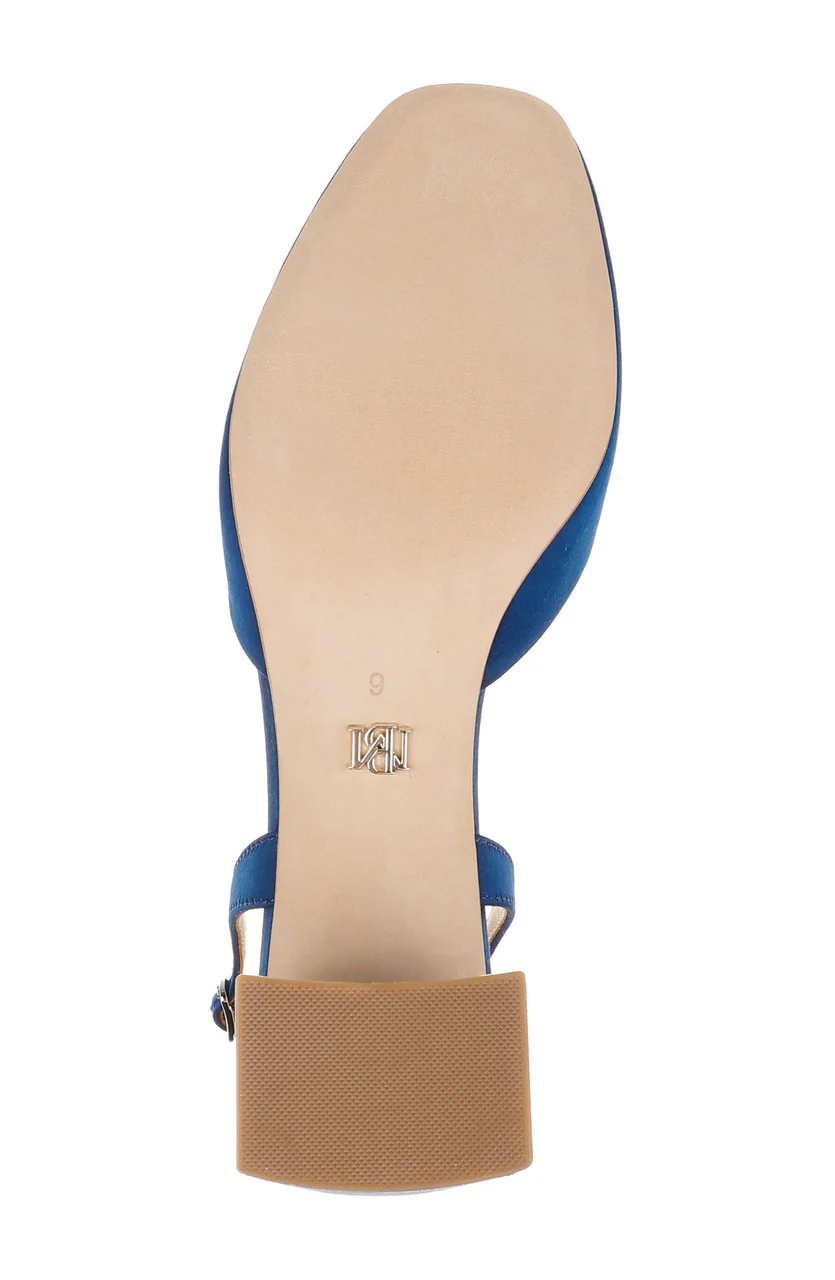 Vivia Satin Block Heel Slingbacks with Crystal Buckle - Image 24